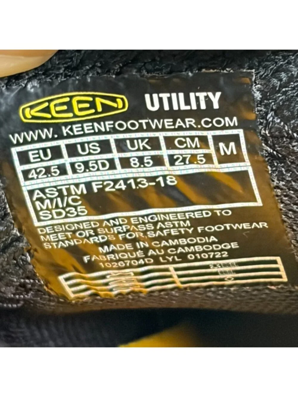 Keen Utility Vista Energy+ Shift ESD Men Size 9.5 Brown Composite Toe Work Shoes